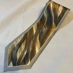 Piattelli Versailles Silk Tie in Gold and Brown 58x4